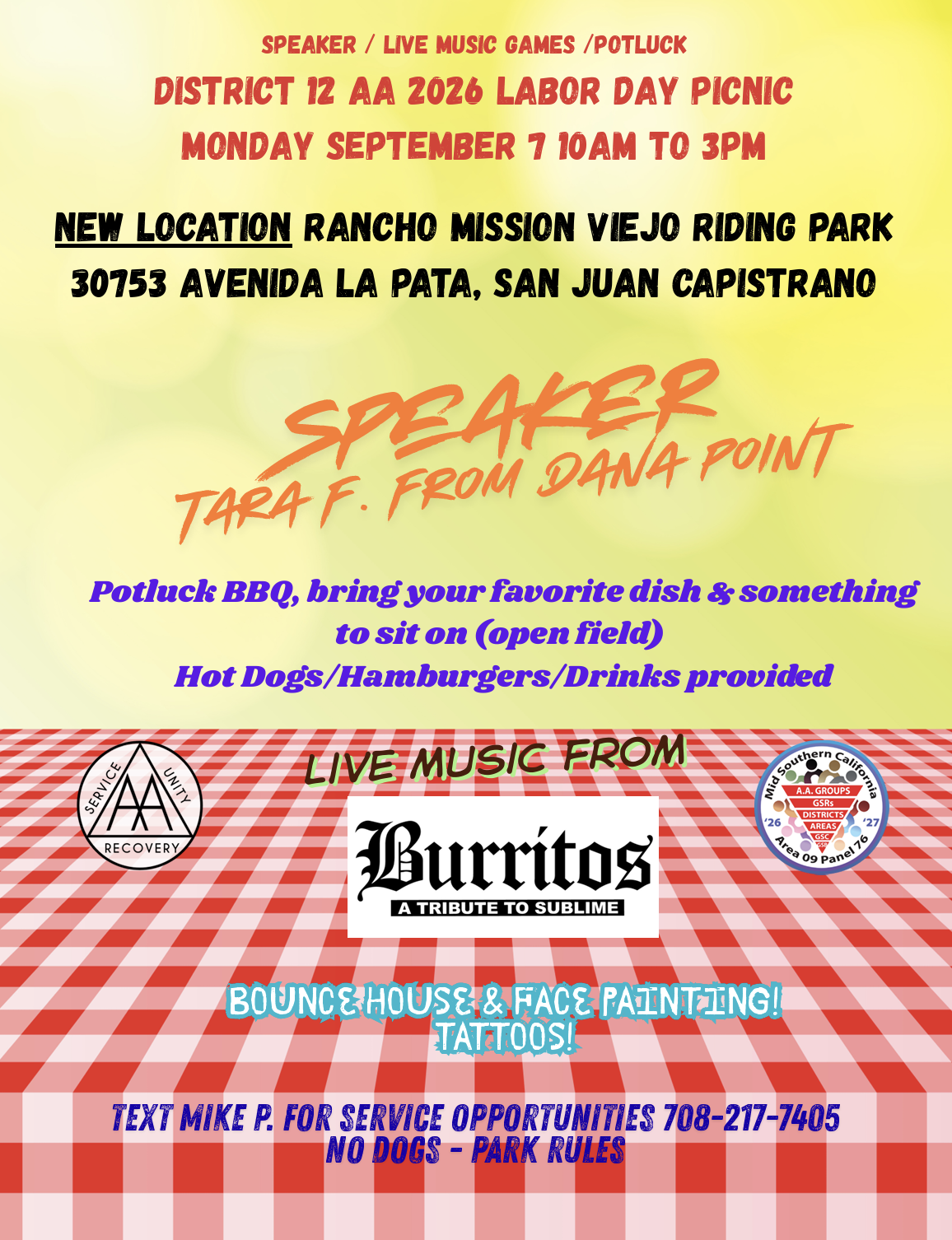 District 12 AA 2026 Labor Day Picnic