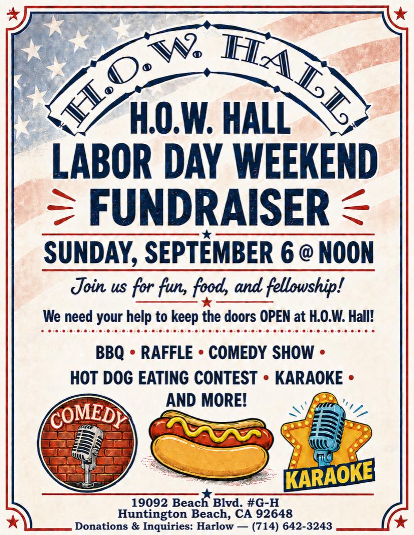 H.O.W. Hall Labor Day Weekend Fundraiser