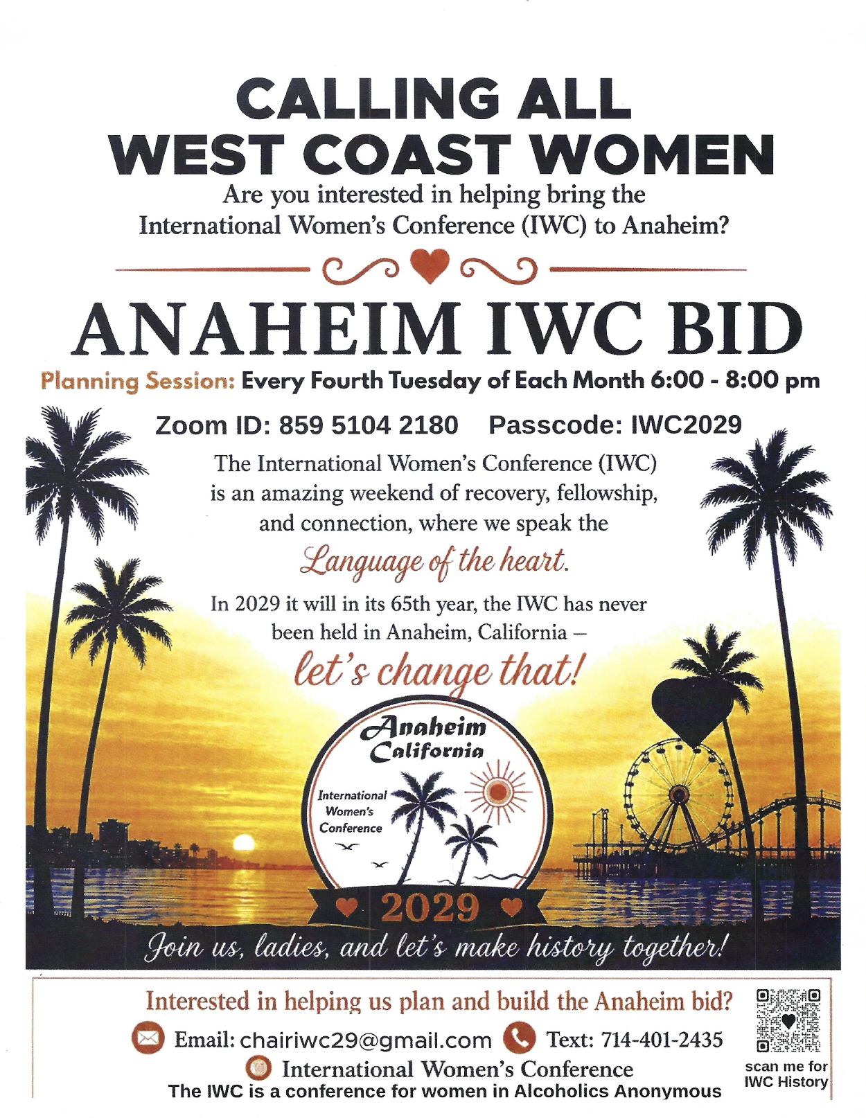 Anaheim IWC Bid